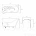 Bathtub 67" Freestanding Soaking 